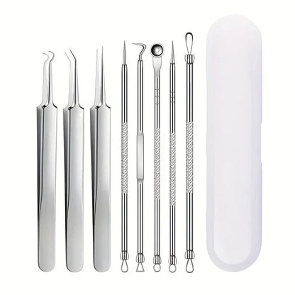 Ultra-Precise Acne And Blackhead Removal Tool Set pro Pimple Tweezers for Effective Face Care And Skin Purification