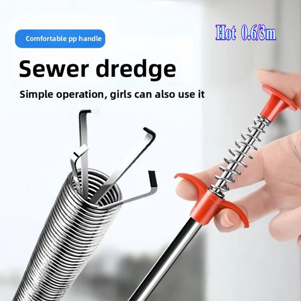 Opens Clogging of Sewage Pipe Cleaning Tool Drain Unclogger Professional Pipe Plunger Drain Clog Remover Clogged Toilet Cleaner