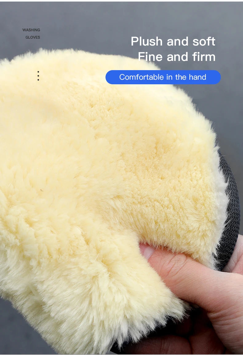 1Pcs Car Wash Glove Wool Soft Cleaning Brush Tools For Hyundai IONIQ Sonata Elantra Grandeur i20 i10 SantaFe i30 Palisade Bayon