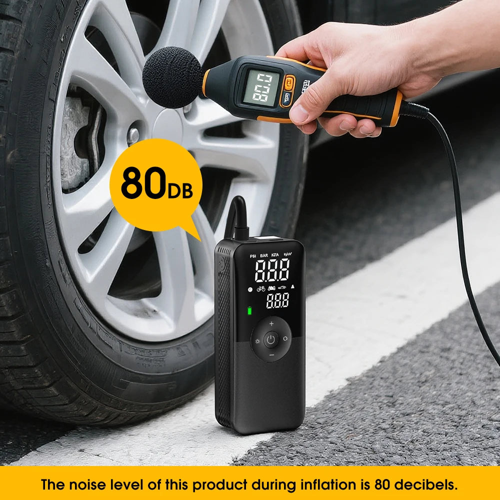 CARSUN Portable Tire Inflator Rechargeable Electric Inflator For Car  Bicycle Digital Air Compressor Football Ball Inflator Pump