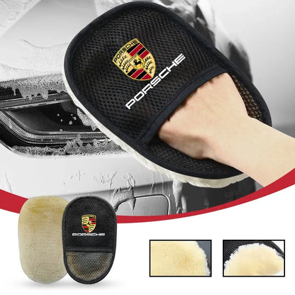 Interior Stickers Fot Porsche 1pc Car Wash Wool Gloves Velvet Thickened With Cashmere Wool Wipe Car Gloves For Porsche Cayenne P