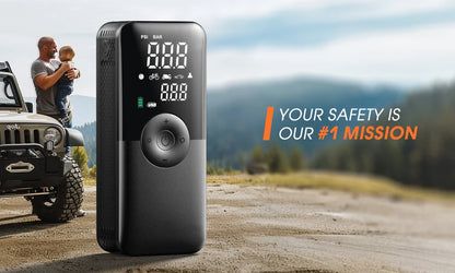 CARSUN Portable Tire Inflator Rechargeable Electric Inflator For Car  Bicycle Digital Air Compressor Football Ball Inflator Pump