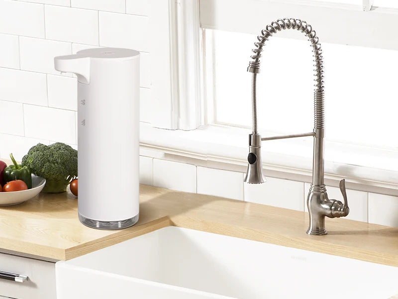 LAOPAO Stainless Steel Automatic Soap Dispenser with LED Lighting Contact Kitchen and Bathroom Hygienic Soap Dispenser