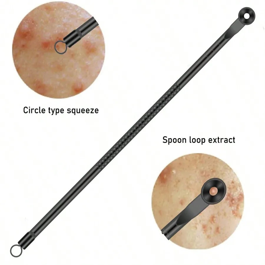 8pcs Acne, Blackhead, Dark Spot, Pimple Remover Tool Set, Skin Care Beauty, Pore Cleansing Kit