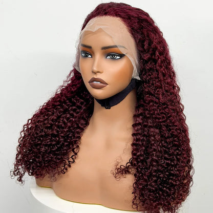 24 inch Full Water Wave Human Hair Wig 100% Human Hair 300% Density 13x4 Lace Frontal Front Curly Human Hair Wig for Black Women