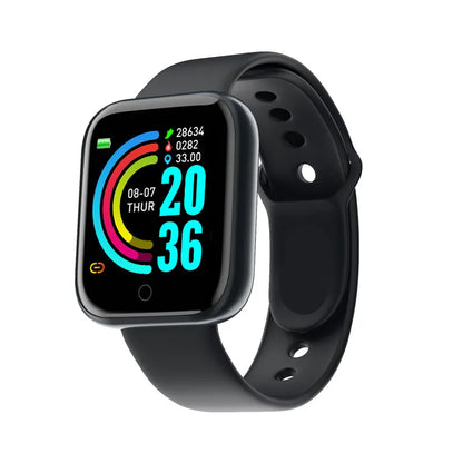 Y68 Smart Watch Men Women Heart Rate Oxygen Blood Pressure Monitoring Multi-Function Sleep Monitoring Smartwatch for Ios Android