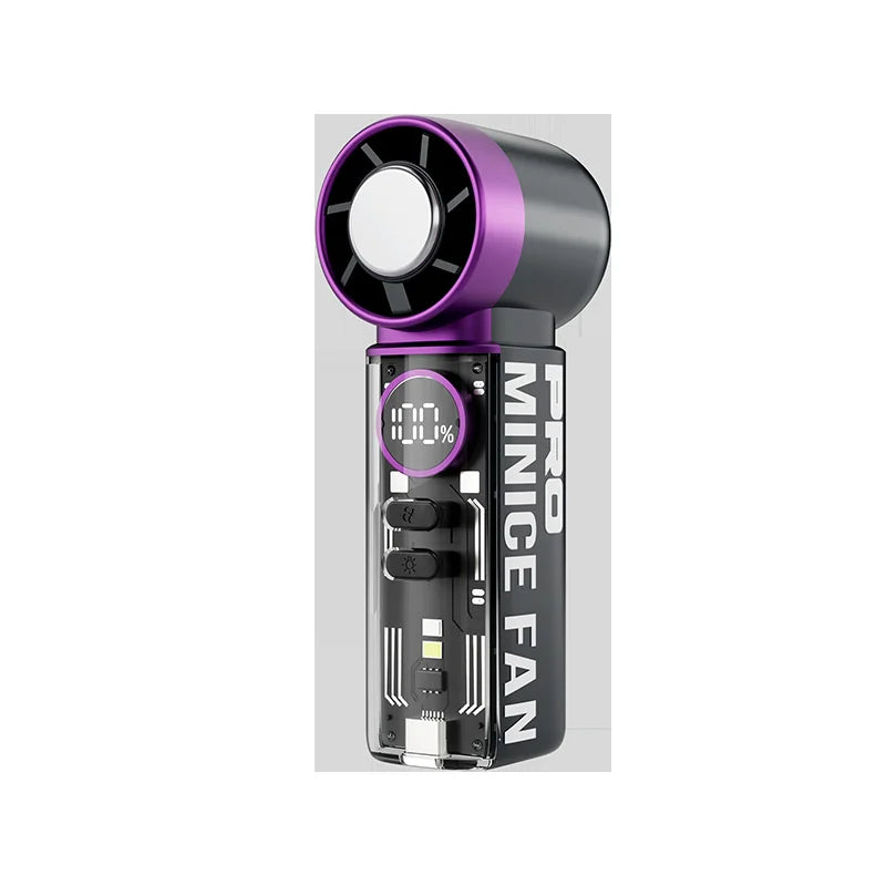 2026 new ice-cooling high-speed fan, semiconductor cooling handheld fan, portable mini pocket digital display small fan