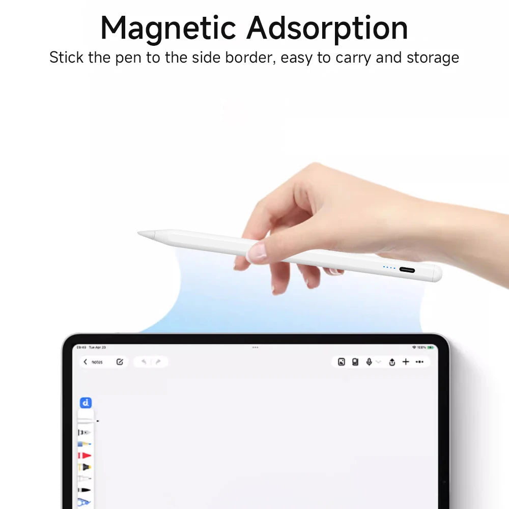 Universal Touch Pencil Is Compatible With 99% Of Tablets, Mobile Touch Screen Devices, And Can Magnetically Adsorb IPad Pencil