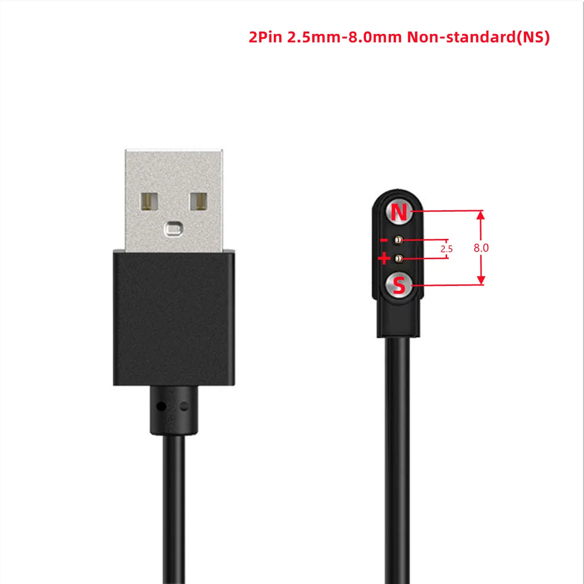 Smart Watch Magnetic USB Dock Charger 2pin 4pin Charging Cable Power Adapter For Kids Smartwatch Juicer Beauty Device Toothbrush