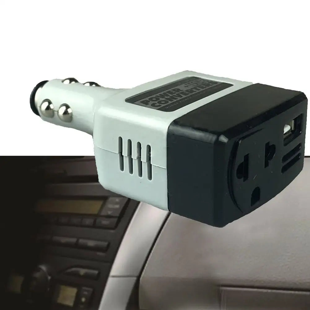 12V 24V DC to AC 220V Portable Car Power Inverter Adapter Plug Converter with USB on-board charger