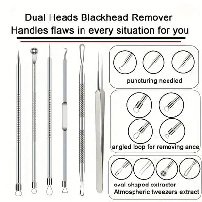 Ultra-Precise Acne And Blackhead Removal Tool Set pro Pimple Tweezers for Effective Face Care And Skin Purification