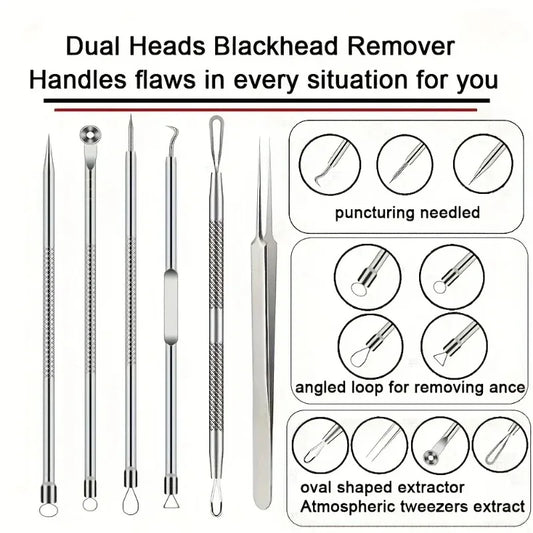 Ultra-Precise Acne And Blackhead Removal Tool Set pro Pimple Tweezers for Effective Face Care And Skin Purification