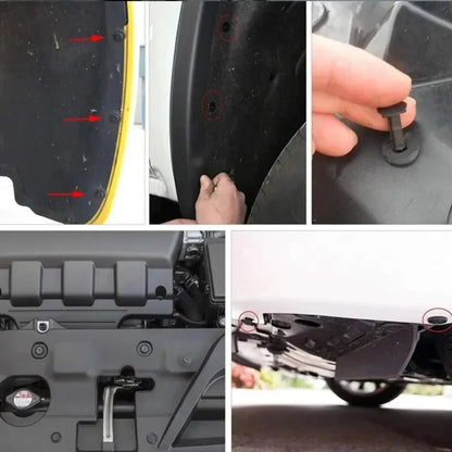190pcs Mixed Automotive Retaining Clips – 6 Types Push Fasteners for Bumper and Trim Repair