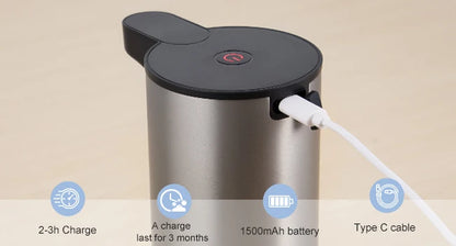LAOPAO Stainless Steel Automatic Soap Dispenser with LED Lighting Contact Kitchen and Bathroom Hygienic Soap Dispenser