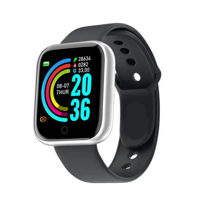 Y68 Smart Watch Men Women Heart Rate Oxygen Blood Pressure Monitoring Multi-Function Sleep Monitoring Smartwatch for Ios Android