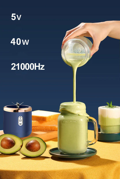 Portable Juicer Blender 400ml Electric Fruit Juicer USB Charging Lemon Orange Fruit Juicing Cup Smoothie Blender Machine 2cups