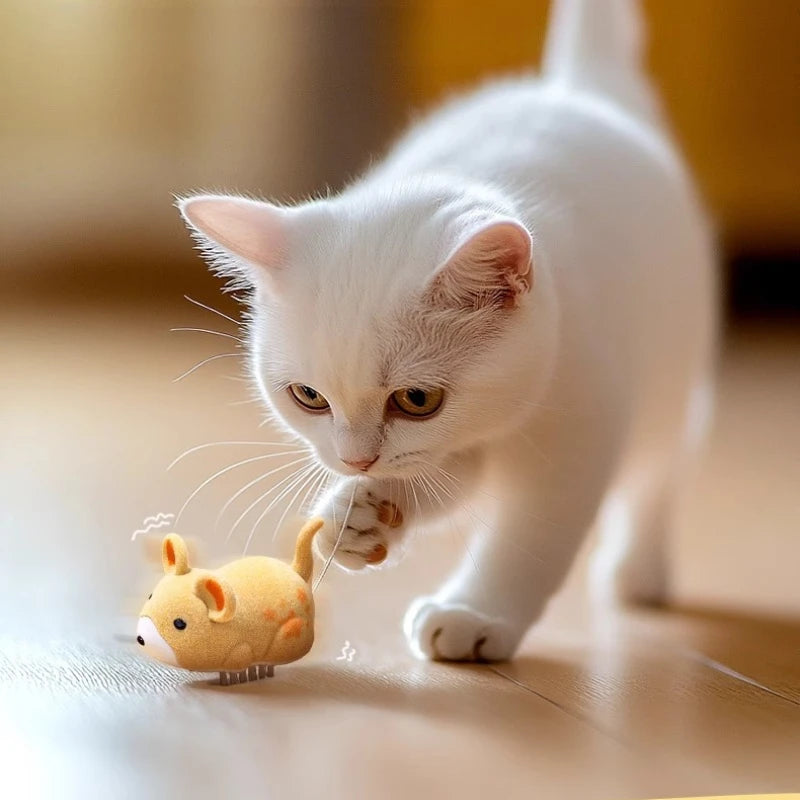 Electric Mouse Cat Toy Kitten Self-Playing Smart Movement Pet Toys Fast Moving Interactive Cat Toy Supplies