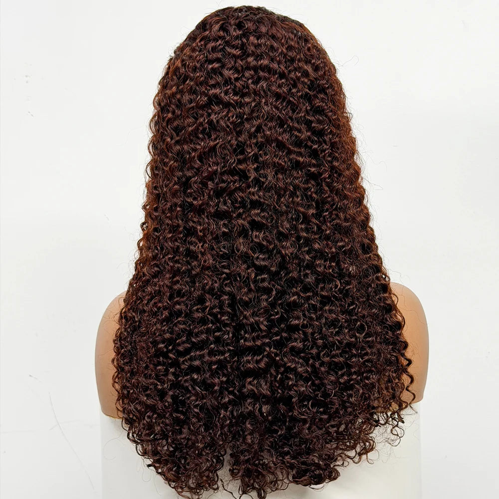 24 inch Full Water Wave Human Hair Wig 100% Human Hair 300% Density 13x4 Lace Frontal Front Curly Human Hair Wig for Black Women
