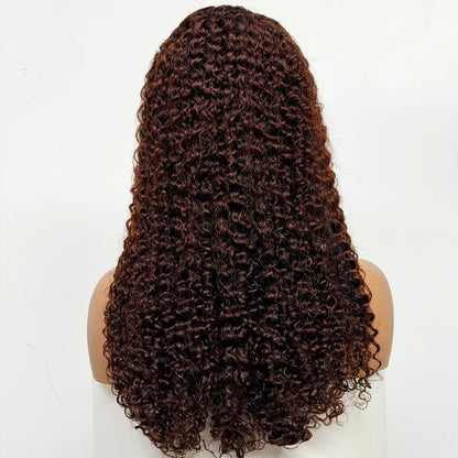 24 inch Full Water Wave Human Hair Wig 100% Human Hair 300% Density 13x4 Lace Frontal Front Curly Human Hair Wig for Black Women