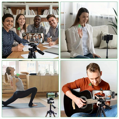 K60 NEW Wireless Lavalier Microphone Audio Video Recording Mini Mic For iPhone Android Laptop Gaming Mobile Phone Microphone