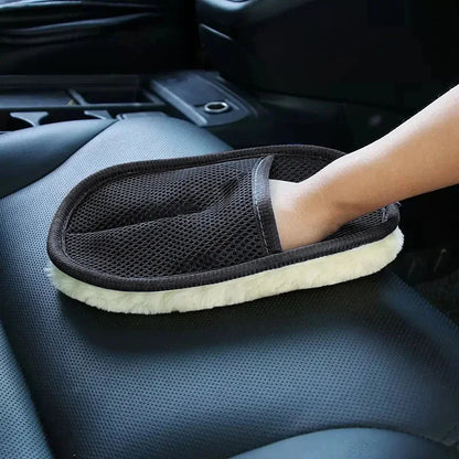 Interior Stickers Fot Porsche 1pc Car Wash Wool Gloves Velvet Thickened With Cashmere Wool Wipe Car Gloves For Porsche Cayenne P