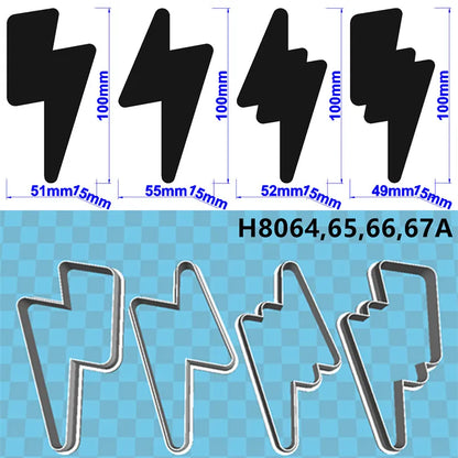 Four Specifications Cartoon Nature Graphics Super Lightning,Plastic Mold,Cake Fondant Tools,Cookie Sushi and Fruits Cutters