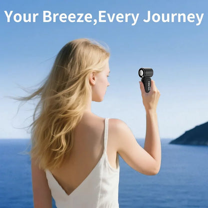 Portable handheld small fan, pocket portable fan, USB charging mini bladeless electric fan, suitable for outdoor and travel use