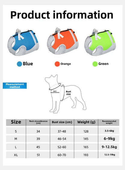 Dogs Cooling Vest Breathable Adjustable Fast Cooling Reflective Pets Ice Clothing for Summer Outdoor Hiking Walking Dogs Harness