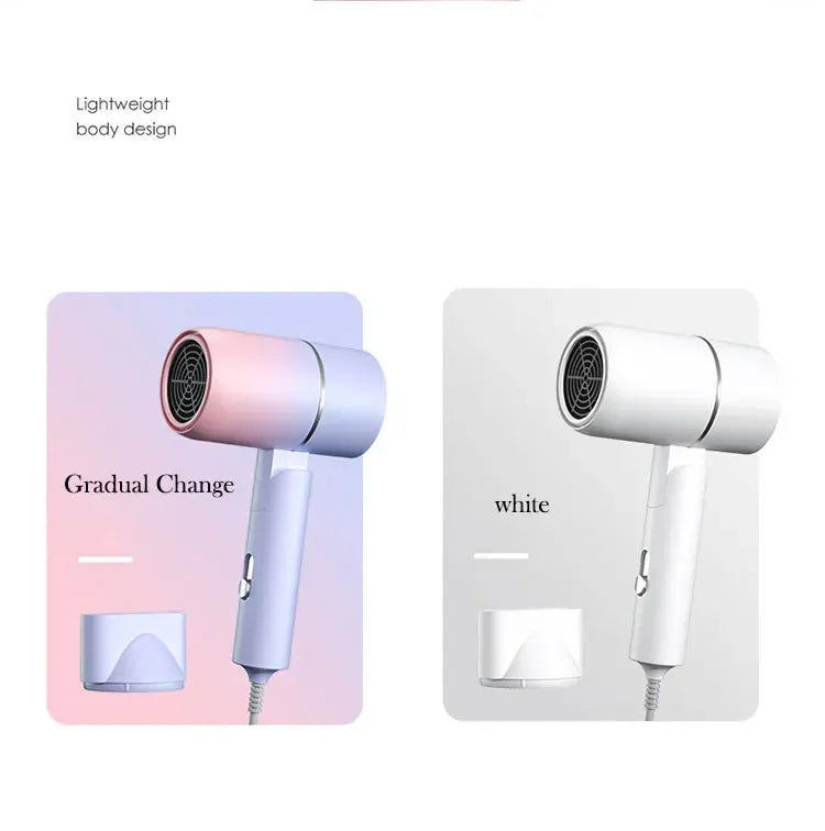 Portable Mini  Folding Hairdryer 220V-240V 750W with Carrying Bag Hot Air Anion Hair Care for Home Travel Hair Dryer Blow Drier