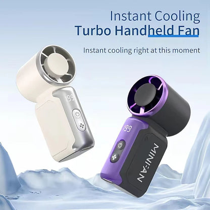Portable handheld small fan, pocket portable fan, USB charging mini bladeless electric fan, suitable for outdoor and travel use