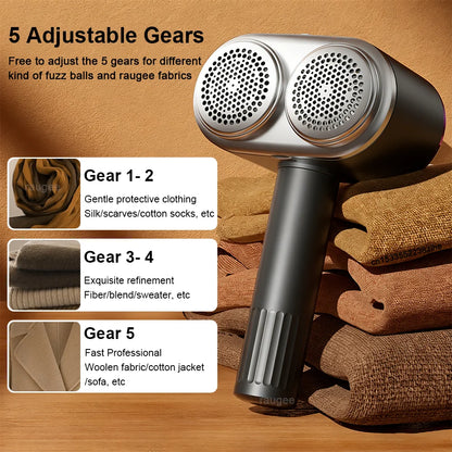 Electric Clothes Lint Remover Hair Ball Trimmer USB Lint Shaver With Double Motor High-Speed Clothes Pellet Fluff Remover