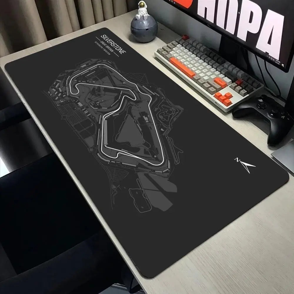 F1 Racing Circuit Mouse Pad Large Sport Car MousePad Cute Desk Pad Extended Gaming Keyboard Mats Large XXL Gamer Mousepad 90x40