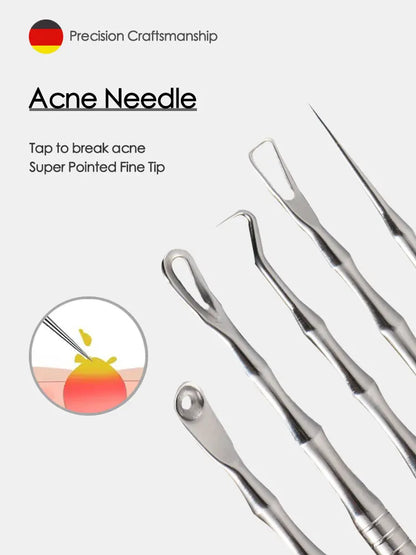 Blackhead Remover Acne Tool Pimples Removal Needles Extractor Tweezers Pore Cleaner Deep Cleaning Tool