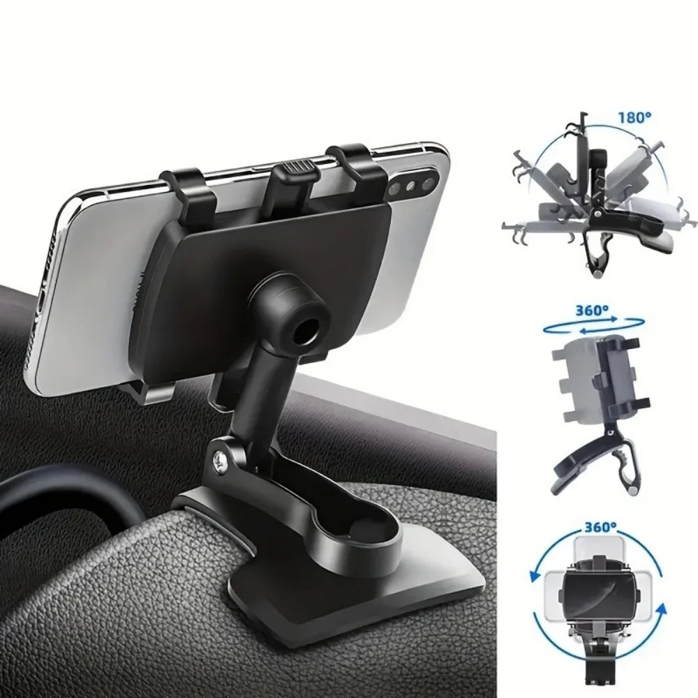 Support de téléphone universel pour tableau de bord de voiture 360 °   Support de voiture pour Smartphone rotatif, pour iPhone,