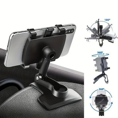 Support de téléphone universel pour tableau de bord de voiture 360 °   Support de voiture pour Smartphone rotatif, pour iPhone,