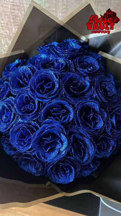 30/50 pcs 7/6 cm Glitter artificial flower rose Mother's/Valentine's Day girl friend wife DIY bouquet gifts for wedding Birthday