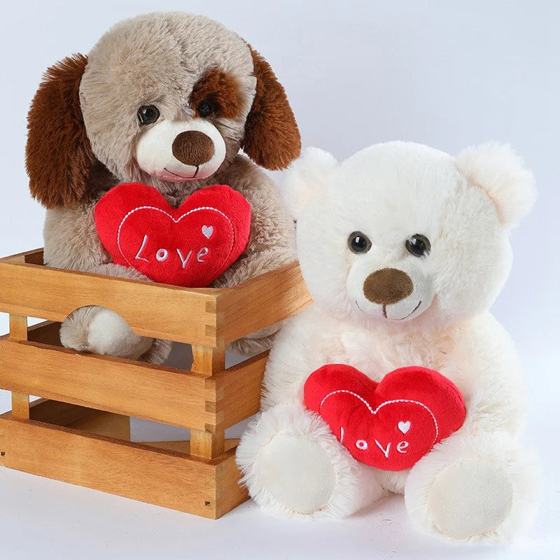 Love Bear Stuffed Animal, Holding Love Heart Plush Bears, I Love You Mom, Valentine's Day Gift, Love Gift for Mom, Girlfriends