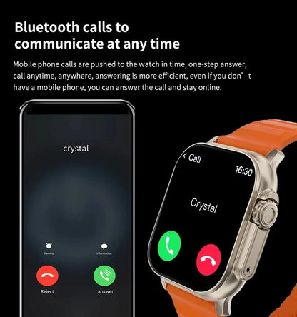 LAXASFIT Smartwatch Bluetooth Talk Smartwatch Message Alert Heart Rate Monitor Sports Watch for Android IOS Men Women