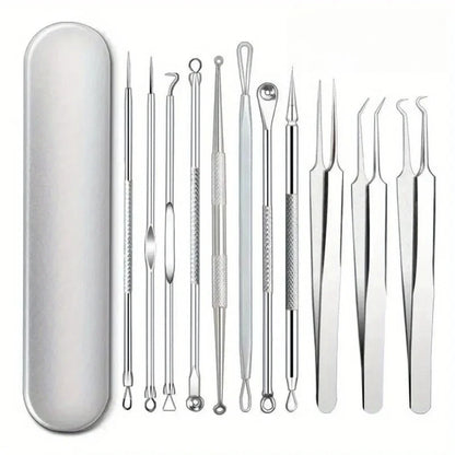 Ultra-Precise Acne And Blackhead Removal Tool Set pro Pimple Tweezers for Effective Face Care And Skin Purification