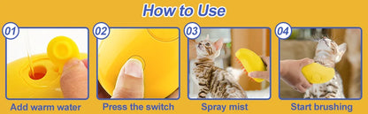 Cat Steam Brush 3 in 1 Dog Steamy Brush Cleanser Silicone Massage Grooming Comb Pet Hair Cleaning Misting Comb for Cats Dogs