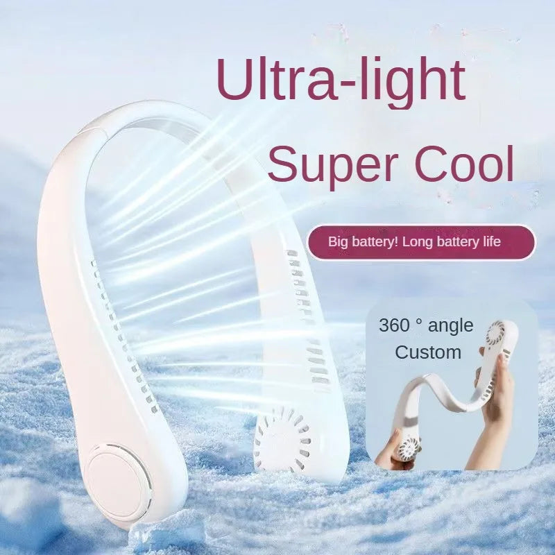 Bladeless neck fan hands-free cooling