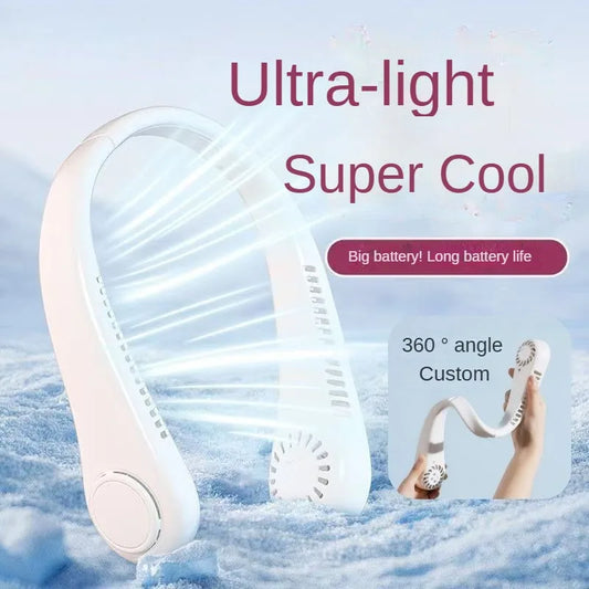 Bladeless neck fan hands-free cooling