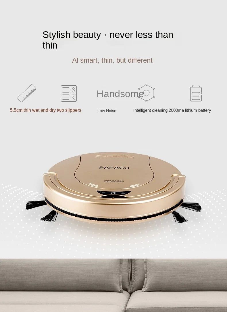 2023PapaGo Sweeping robot Household Ultra-thin Fully automatic intelligent vacuum cleaner Wipe the mopping machine