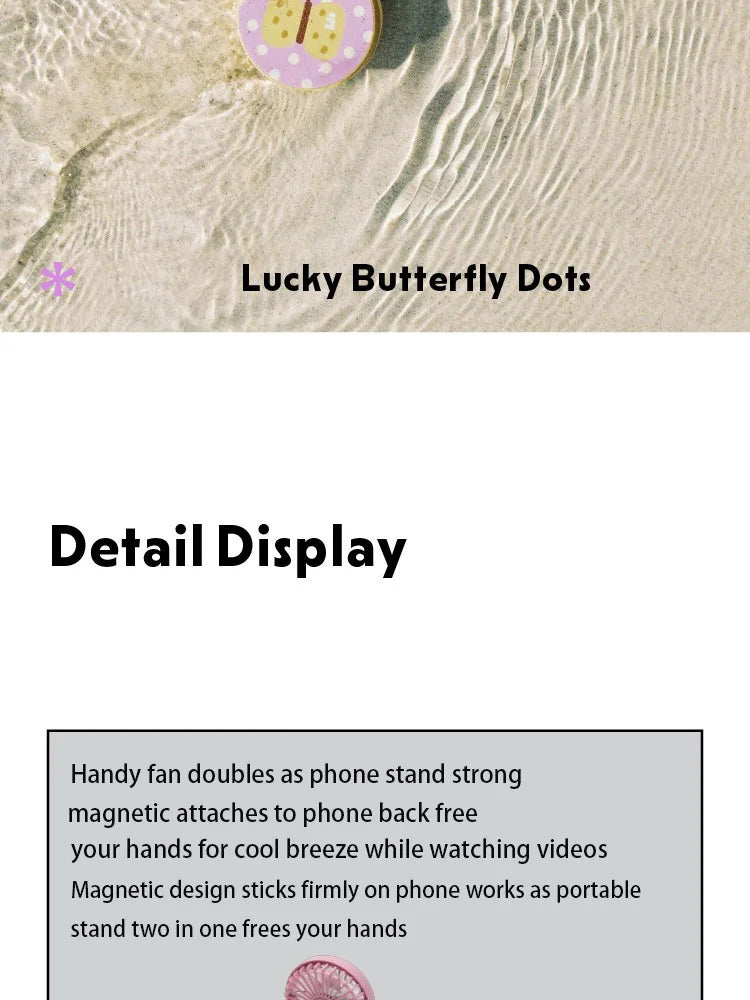 Portable Magnetic Fan Compact Durable  Creative Mini Fan for Outdoor Cooling Heat Prevention and Personal Use Ideal for Concerts