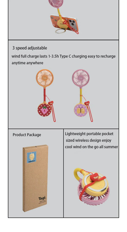Portable Magnetic Fan Compact Durable  Creative Mini Fan for Outdoor Cooling Heat Prevention and Personal Use Ideal for Concerts