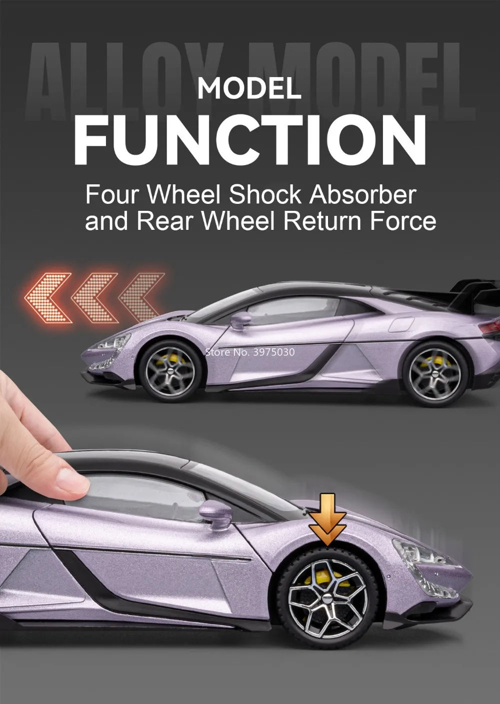 1:24 BYD YANGWANG U9 Models Toys Cars Alloy Diecast Wheel Pull Back Miniature Vehicles Doors Opened Car Birthday Gifts for Kids