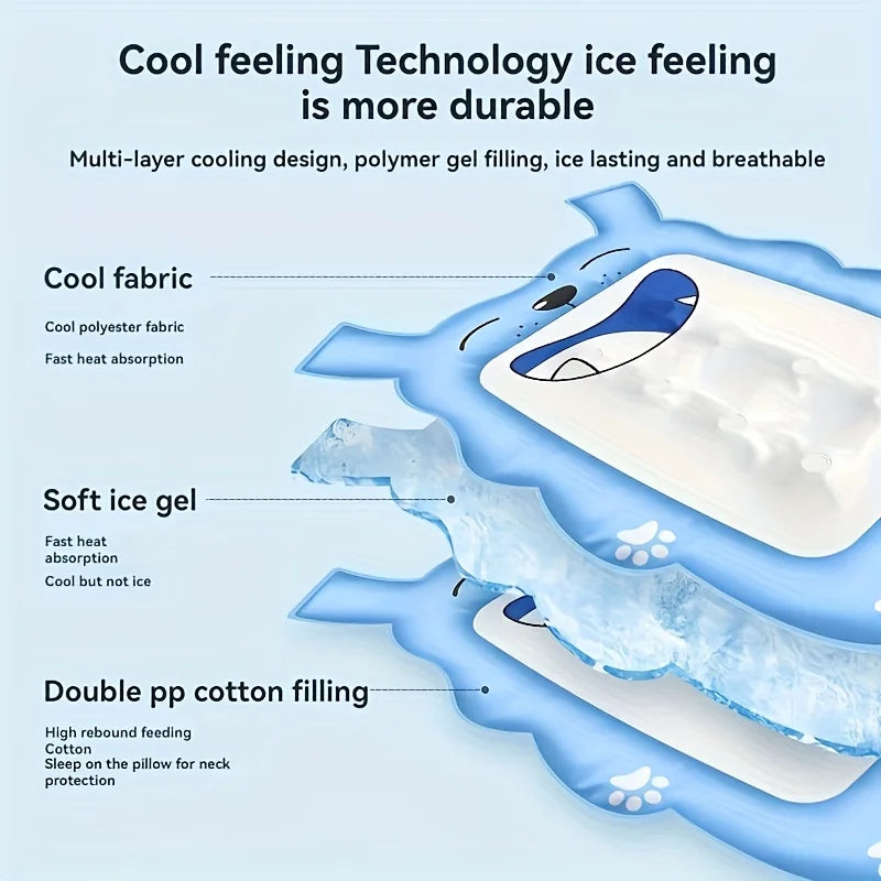 Dog lying on cooling mat