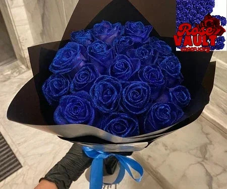 30/50 pcs 7/6 cm Glitter artificial flower rose Mother's/Valentine's Day girl friend wife DIY bouquet gifts for wedding Birthday