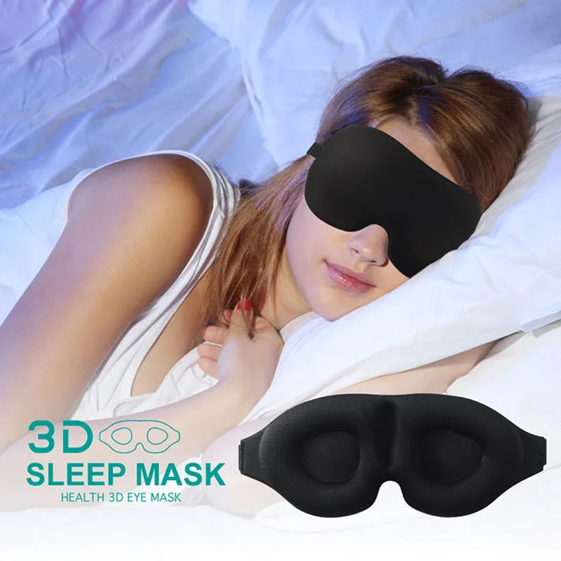 3D Contoured Sleep Mask 100% Light Blocking Eye Mask Ultra-Soft Skin-Friendly Material Breathable Eye Cover For Rest Travel Yoga