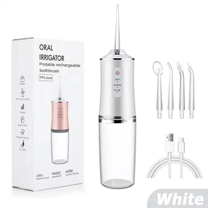 Portable Smart Electric Oral Irrigator Water Flosser 4 Jets 3 Modes Rechargeable Dental Water Jet Irrigator Dental Teeth Cleaner